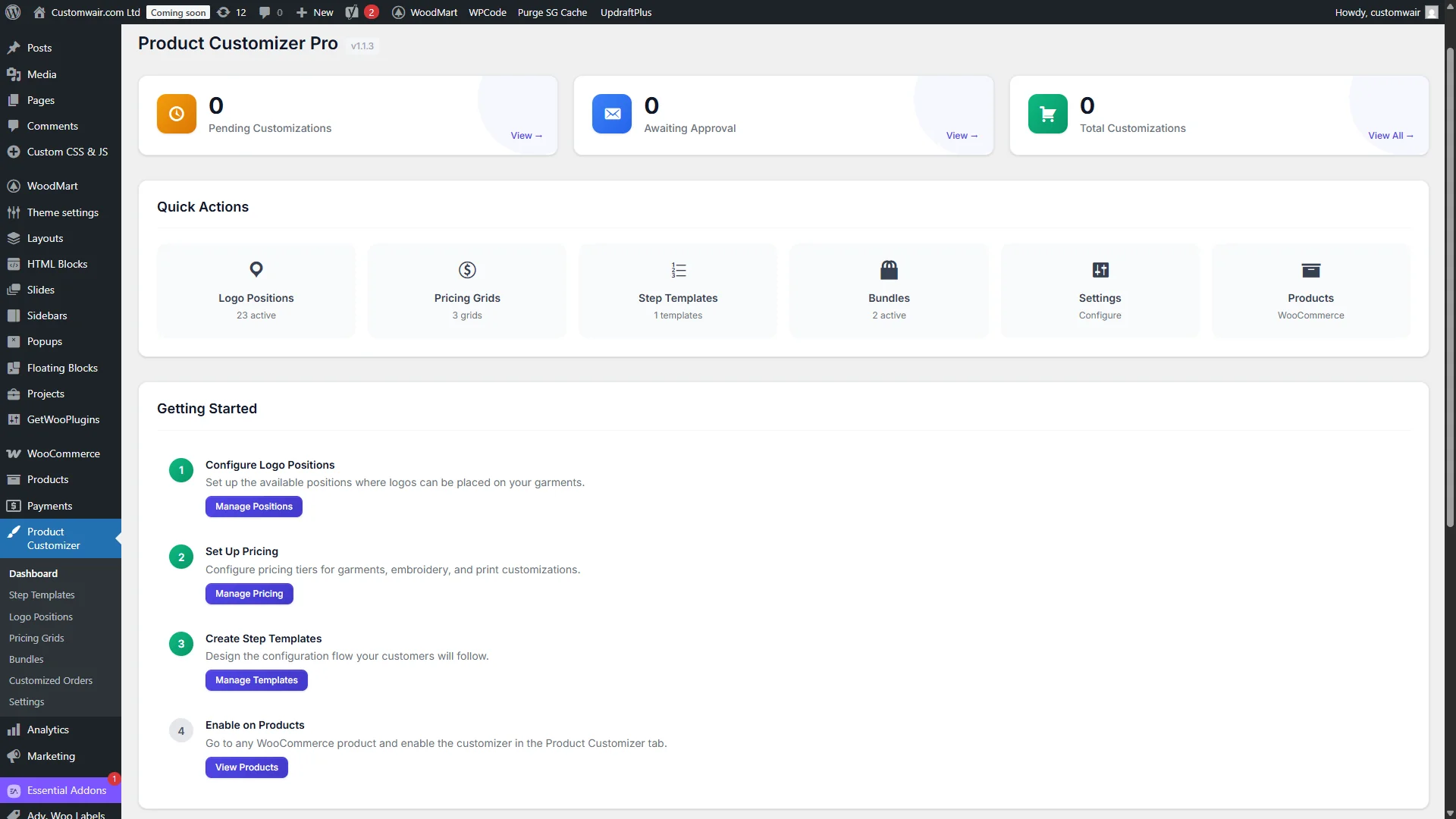 Customwair Product Customizer — screenshot 1